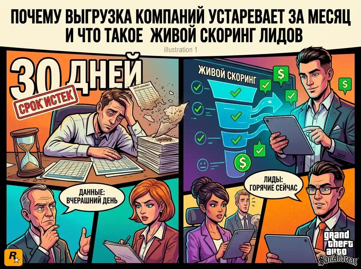 Почему выгрузка компаний устаревает за месяц и что такое живой скоринг лидов - Illustration 1