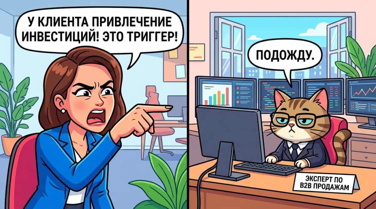 Триггерные продажи в B2B: какие сигналы означают, что компании нужны Вы - и где их брать - Meme 1