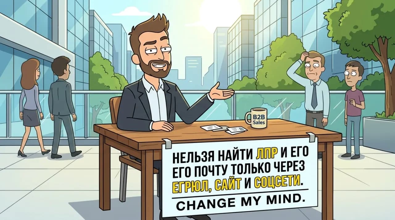 Как найти ЛПР в компании и его рабочую почту: ЕГРЮЛ, сайт, соцсети и что делать, когда контактов нет - Hero Image