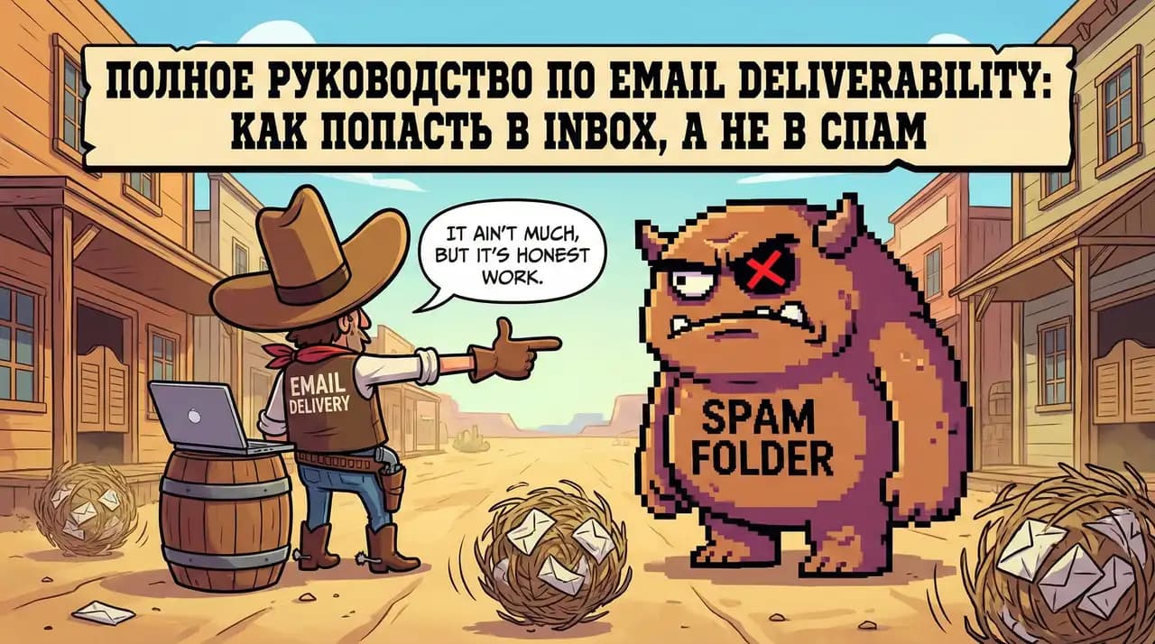 Полное руководство по email deliverability: как попасть в inbox, а не в спам - Hero Image