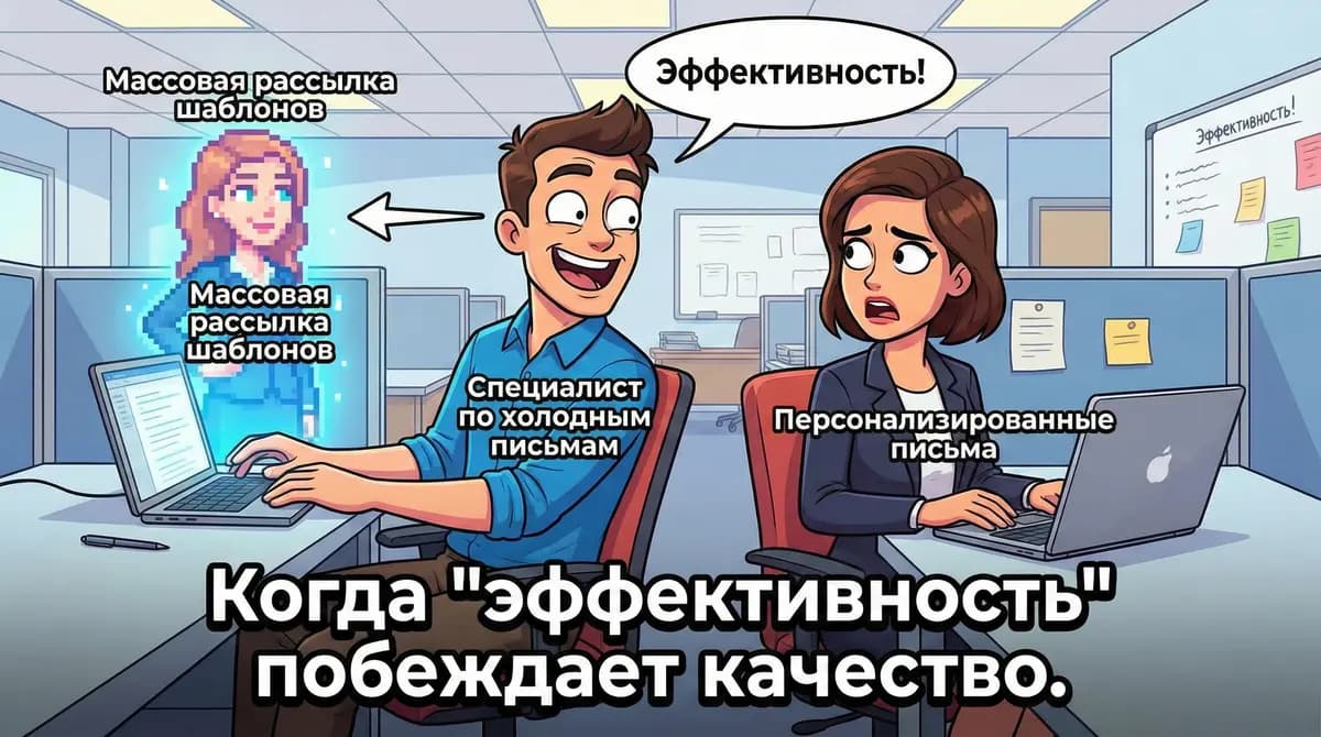Meme: Cold email outreach challenges